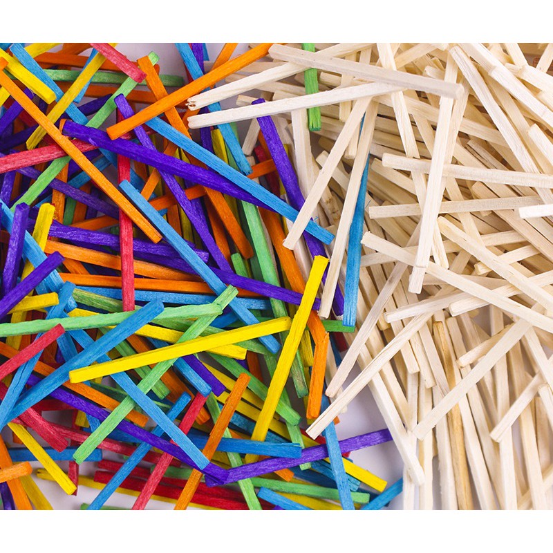 Matchstick Wooden Sticks Kindergarten Children Art & Craft DIY ~500pcs ...