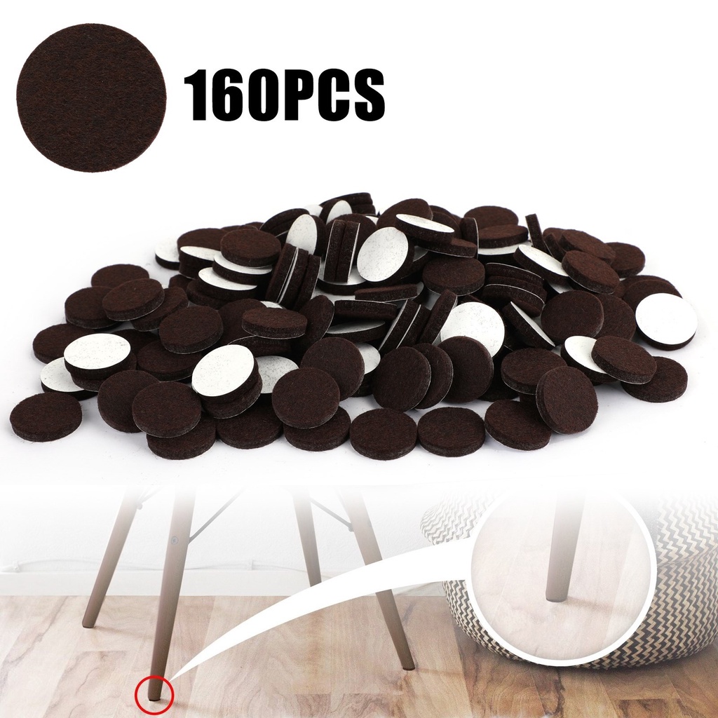 160Pcs 25mm*5mm Furniture Felt Pads Square/Round Floor
