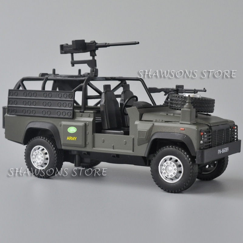 1:32 Scale Diecast Military Model Toys Land Rover Defender Army ...