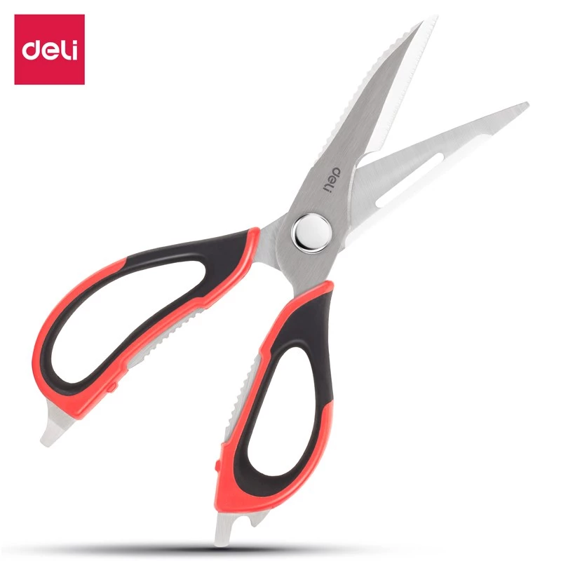 Deli Kitchen Scissors / Gunting Dapur Multifungsi 225mm Pisau Tajam 77770 - Gambar 2