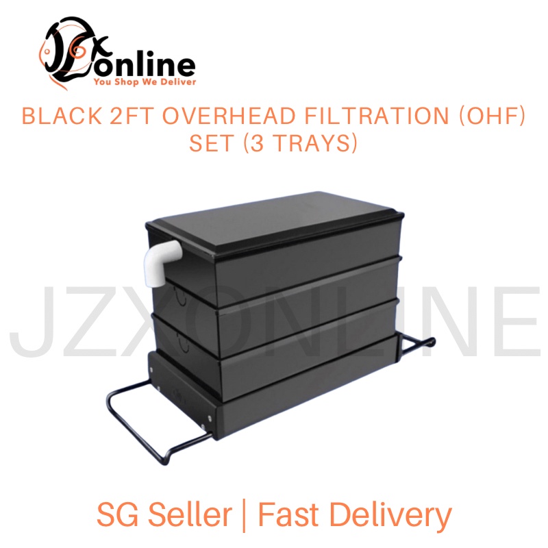 JZX Black OverHead Filtration (OHF) set - 2ft / 3ft / 4ft / 5ft / 6ft ...