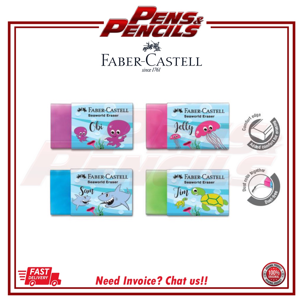FaberCastell Seaworld Eraser DustFree (1pc) Shopee Singapore