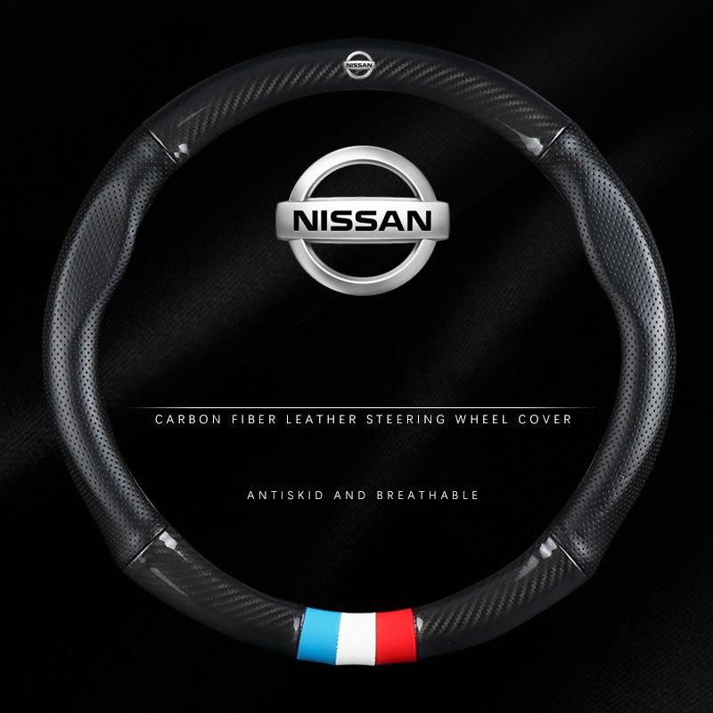 Nissan Stitched Steering Wheel Cover Qashqai Note NV200 Serena c27