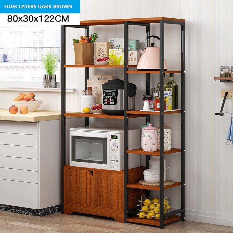 5 CHOICES Kitchen Storage Rack Rak Shelf Home Dining Shelving Shelves ...