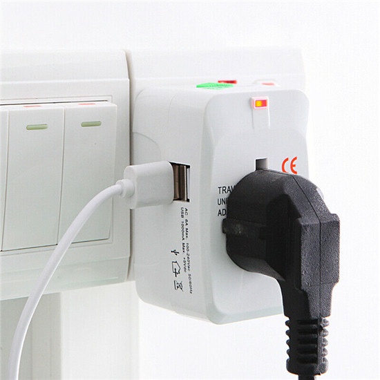 wholesale daul usb Universal Travel Plug Power Adapter Wall Charger ...