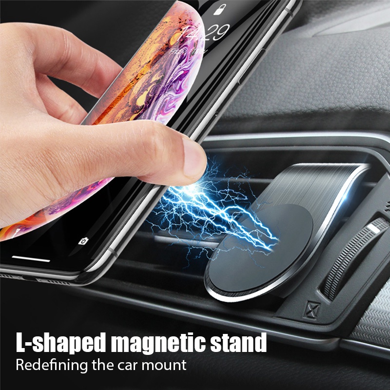 Magnetic Car Phone Holder Universal Car Air Vent Bracket Smartphone GPS ...