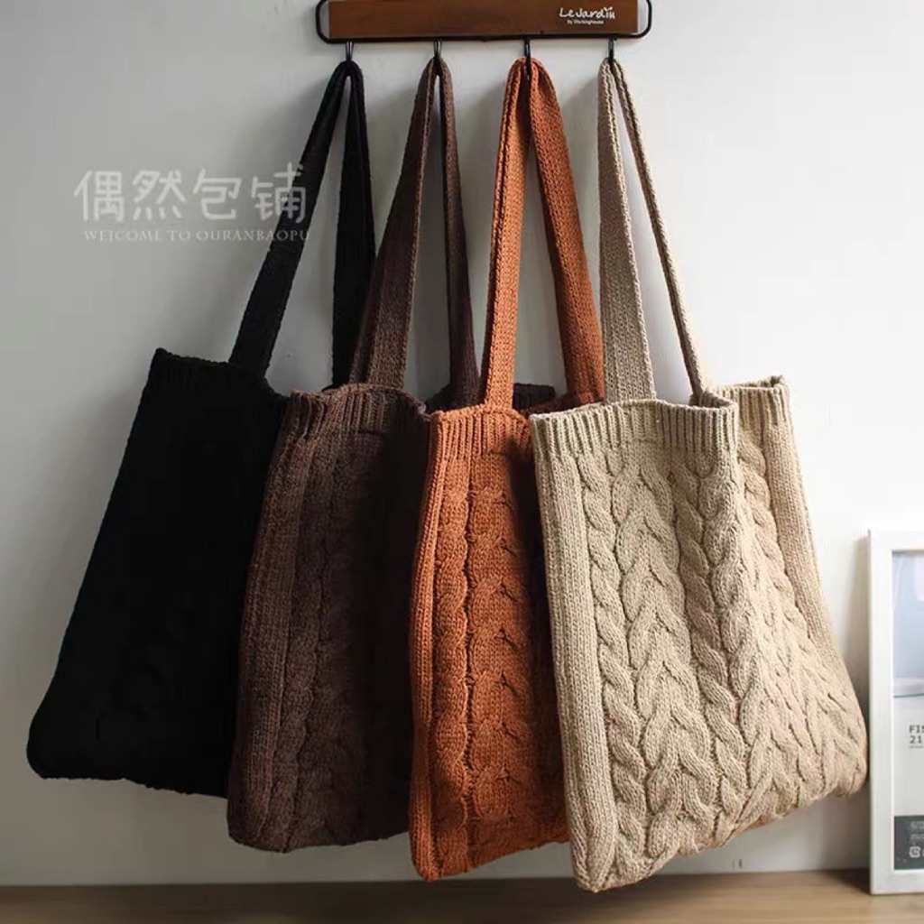 Korean style knitted bag tote bag
