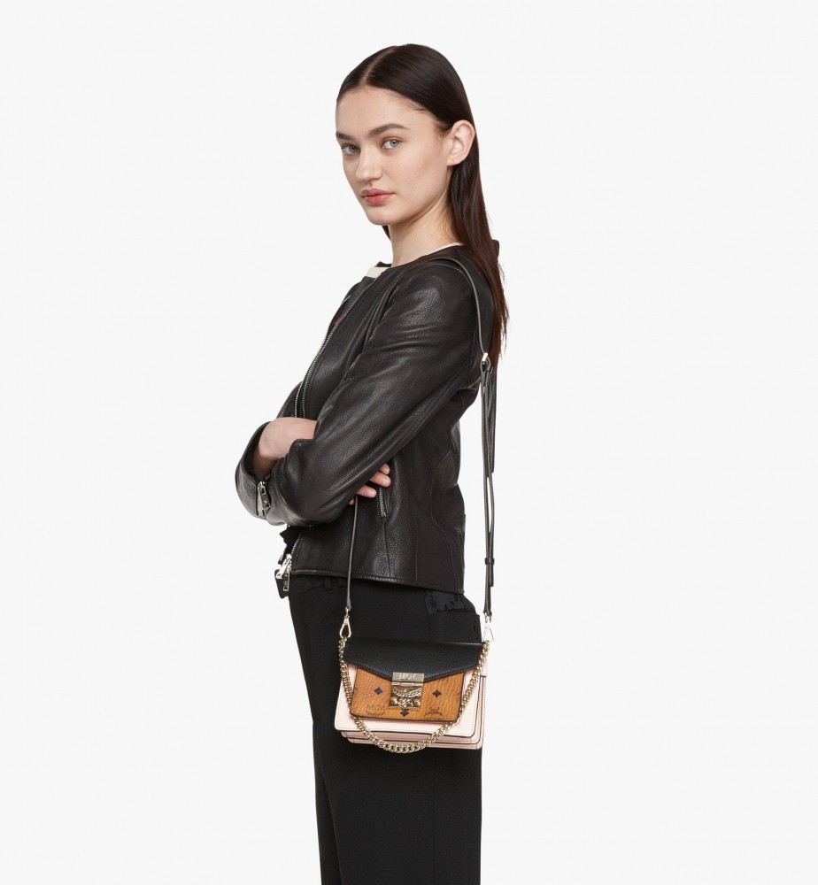 MCM Patricia Crossbody in Visetos Leather Block Bag