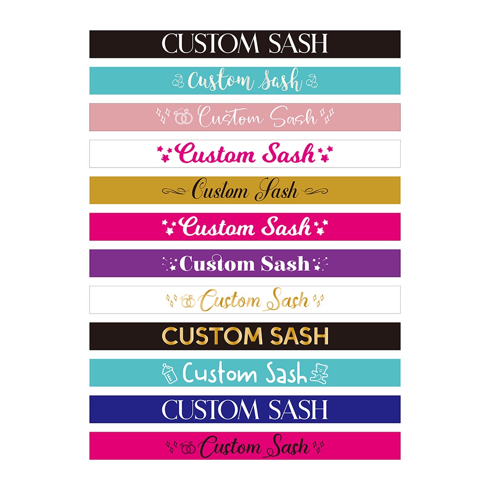 Custom Sash,Personalized Custom Any Text Party Sash For Birthday Bridal ...