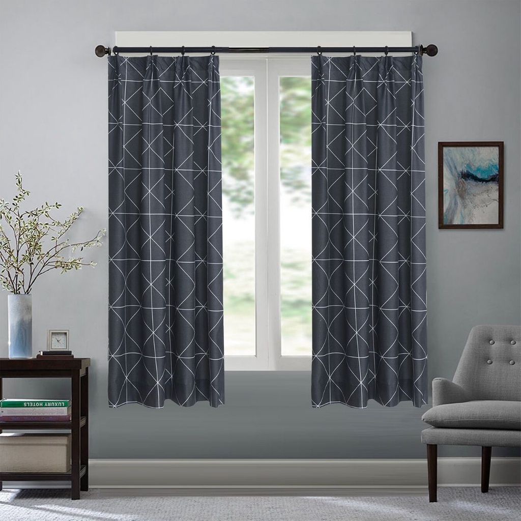 Hook Type Modern Langsir Curtain Semi Blackout Langsir Pintu Door ...