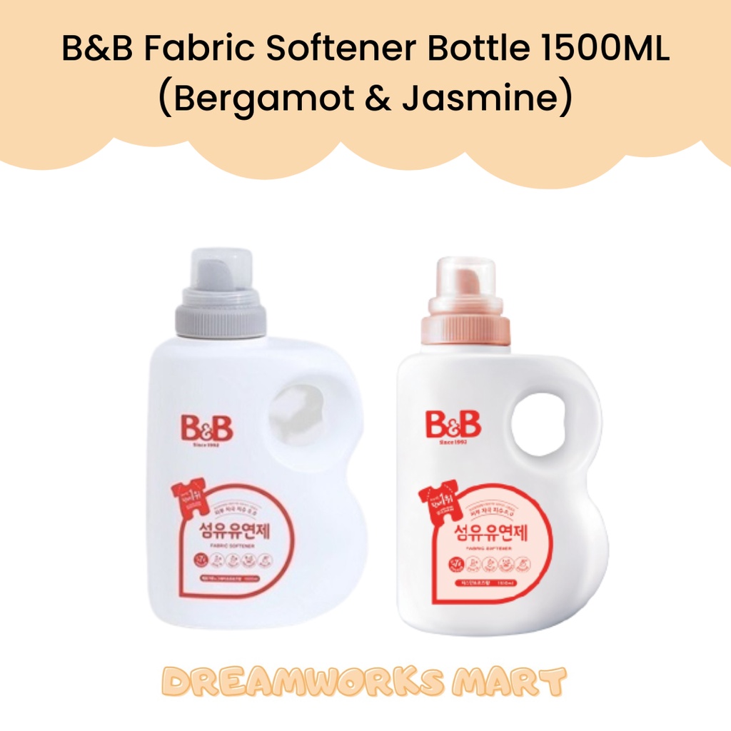 B&B Fabric Softener Bottle 1500ML (Bergamot & Jasmine) | Shopee Singapore