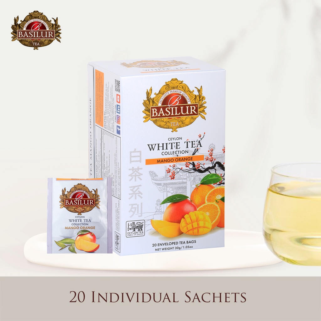 Basilur Tea Ceylon White Tea - Mango Orange (20 Sachets) | Shopee Singapore