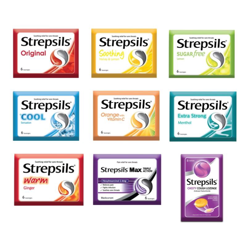 Strepsils Lozenges for Sore Throats 6s [ Flavors Available ] Shopee