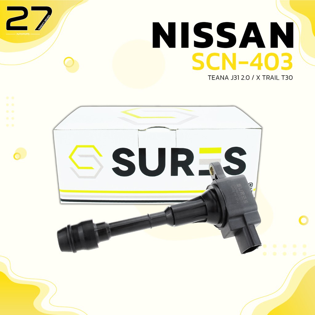 SURES Ignition CoilNISSAN TEANA J31 2.0/X TRAIL T30 Year 2005Code SCN403MADE IN JAPAN