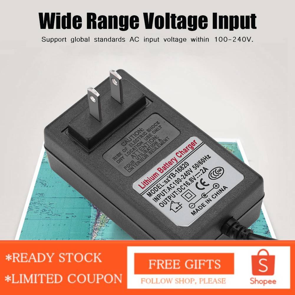 Caricabatteria Per Batterie Litio 16.8V 2A - Alimentatore Per Fari E Auto Giocattolo