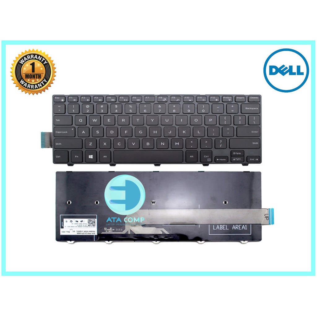 HITAM Dell Inspiron 14-3000 Laptop Keyboard 14-3441 14-3442 14-5442 ...