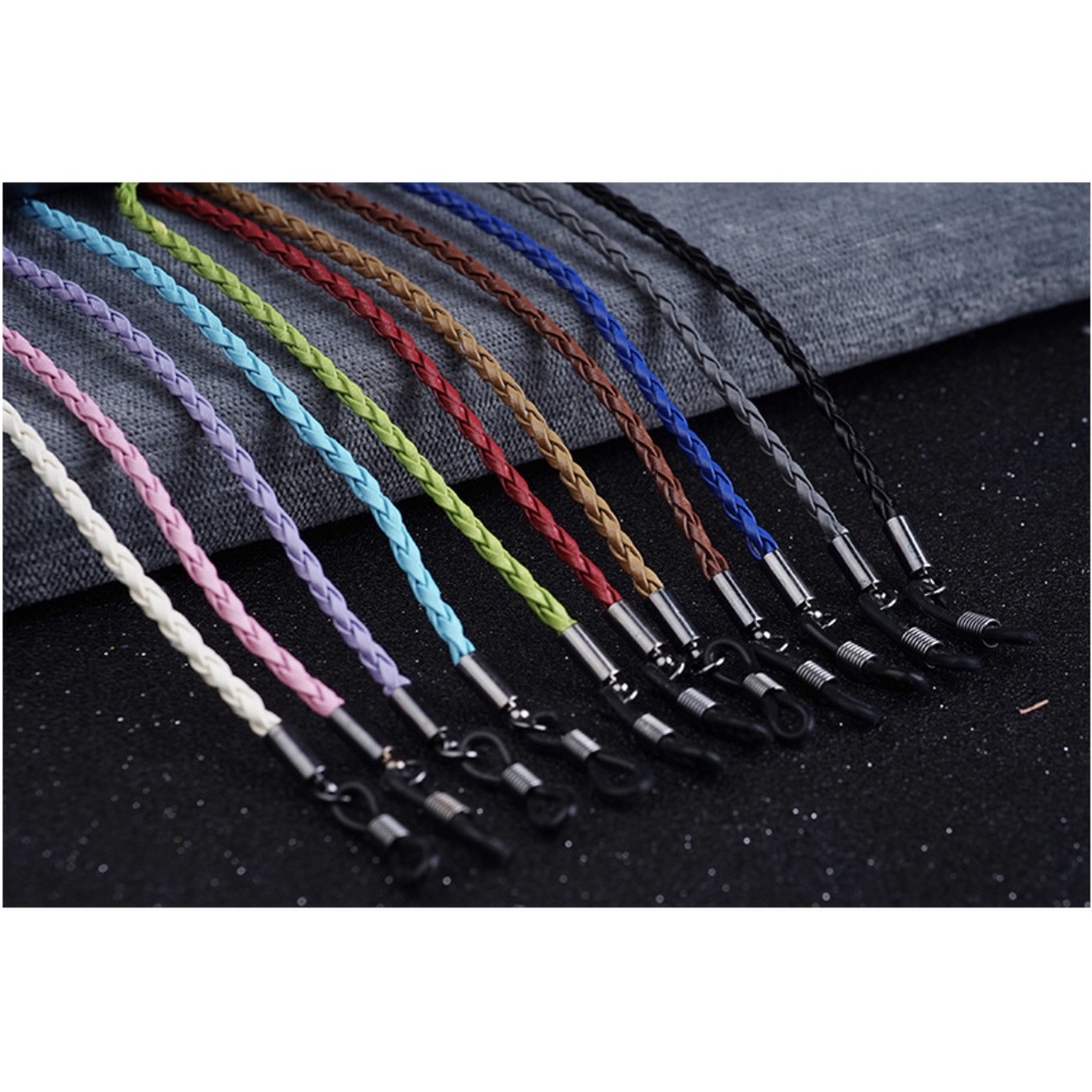 Braid Eyeglass Strap PU Leather Reading Glasses Chain Cord Sunglasses