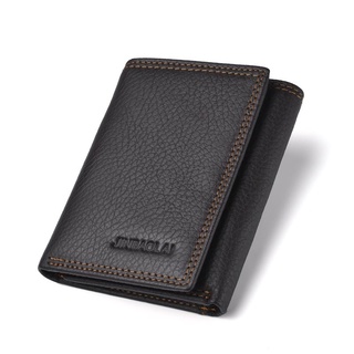 Genuine Leather RFID Wallets for Men, Vintage Dollar Pattern Thin Short Wallets, Multifunction ID Credit Card Holder Money Bag, Valentine's Day