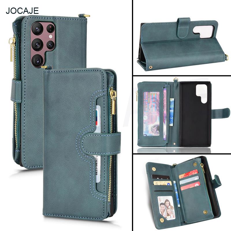 Casing Samsung S22 S21 Note 20 Ultra 5G Crossbody Lanyard Multifunction ...