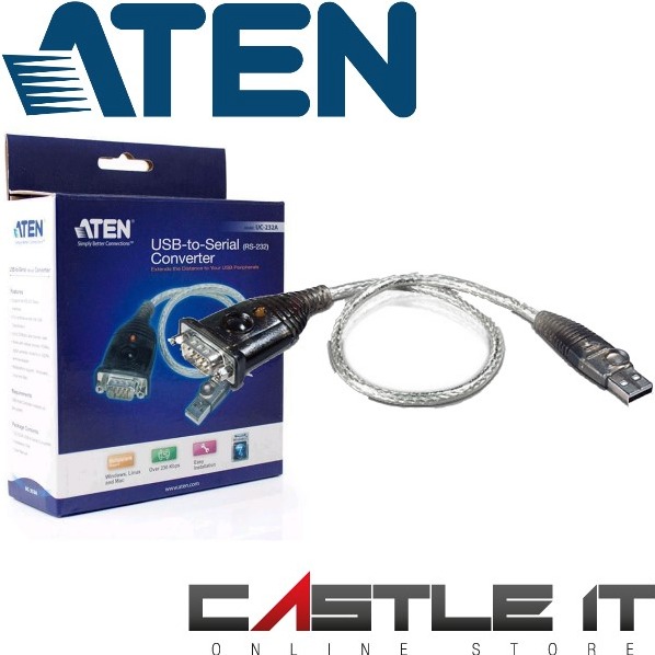 Aten Cable Converter USB to RS232 RS-232 UC232A UC232 Serial Port ...