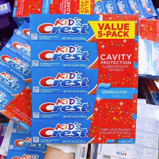 Crest kids Toothpaste, Toothpaste Swallowed Against Tooth Decay, Crest