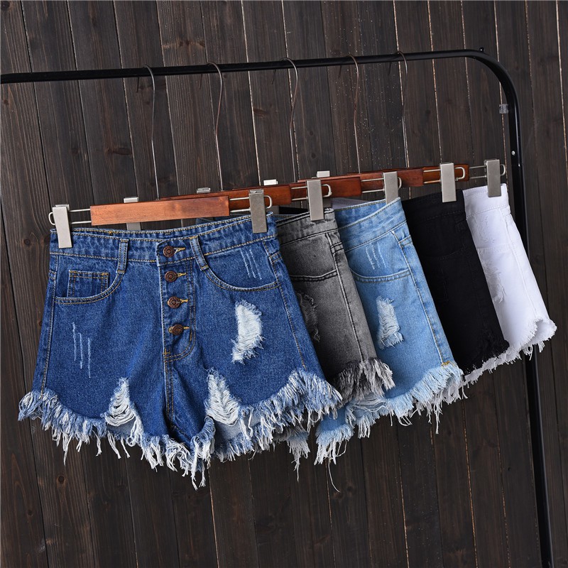 2020 Summer Womens High Waist Ripped Jeans Shorts Womens With