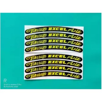 Yellow Takasago Excel Asia rim Cutting rim stickers | Shopee Singapore