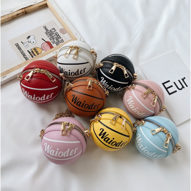 cute basketball shaped football purse luxury small mini handbags for children kids coin crossbody chain bags Shopee Singapore