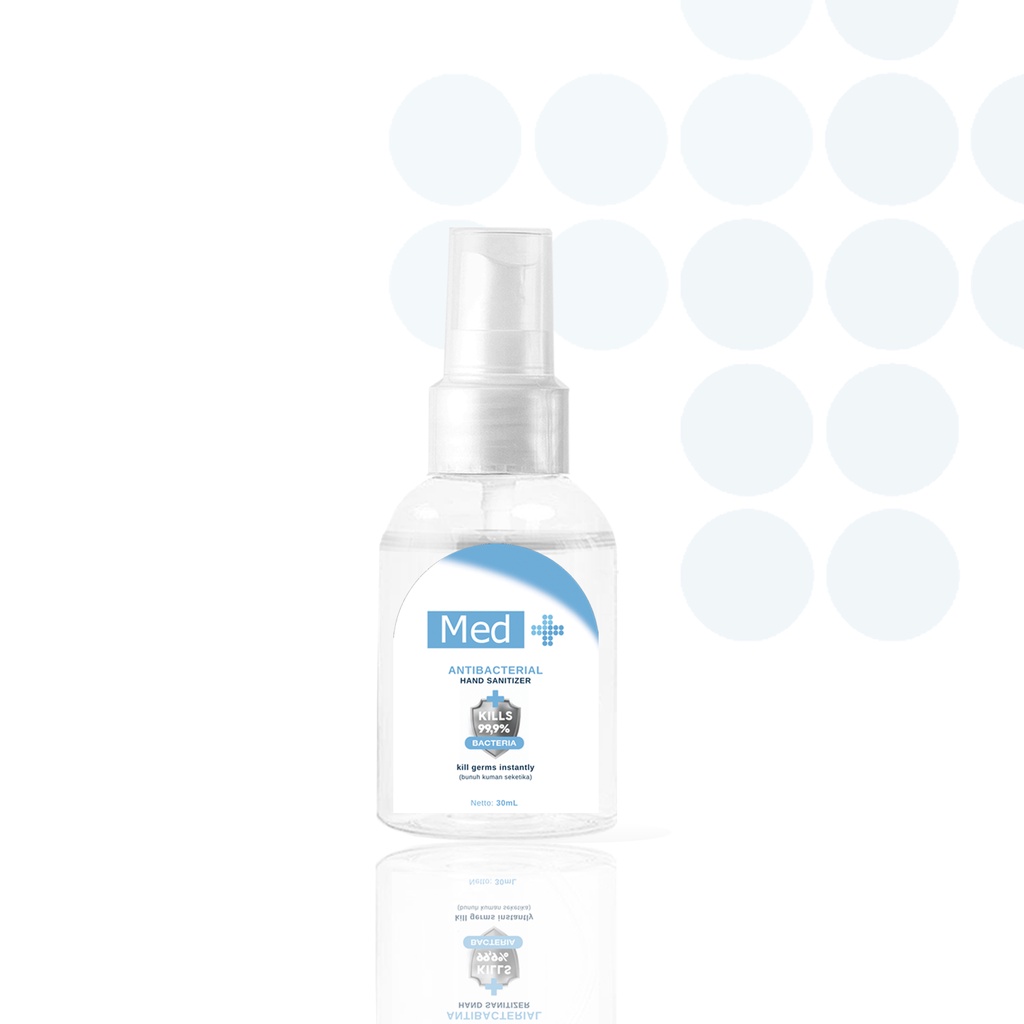 Med+ Hand Sanitizer Waterbase Spray 30ml/60ml Alkohol 70% / Antiseptik Spray Pembersih Tangan - Gambar 2