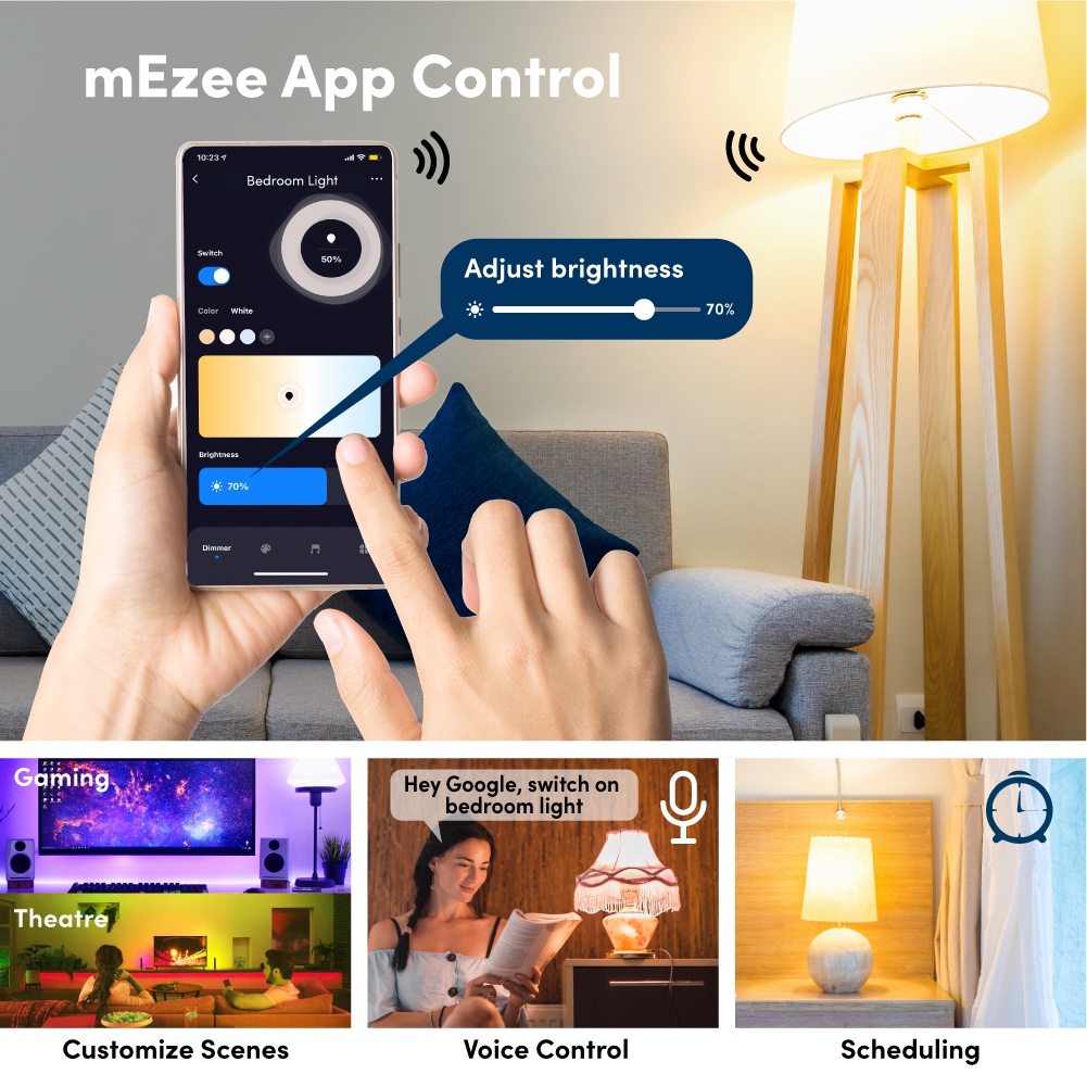 Prolink Smart Home Light Bulb 9W LED RGBWW Bohlam Wifi IoT Wireless Bundle 2 pcs - Gambar 2