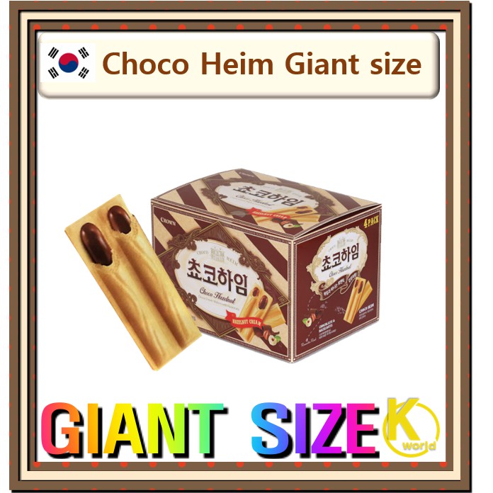 Crown Snack Choco Heim ChocoHeim BIG SIZE 4PACKs biscuit korea snacks ...