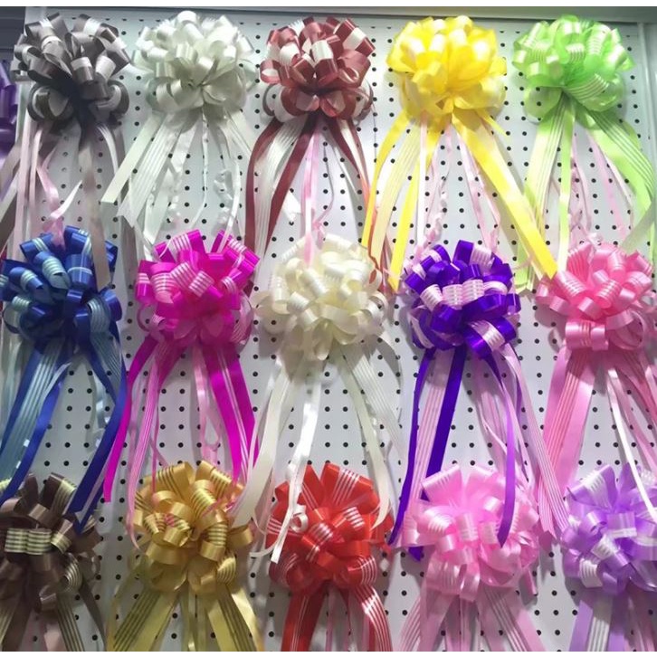 Large 50 Packing Pull Bow Line Ribbons Flower Ball Pull Ribbon Holiday ...