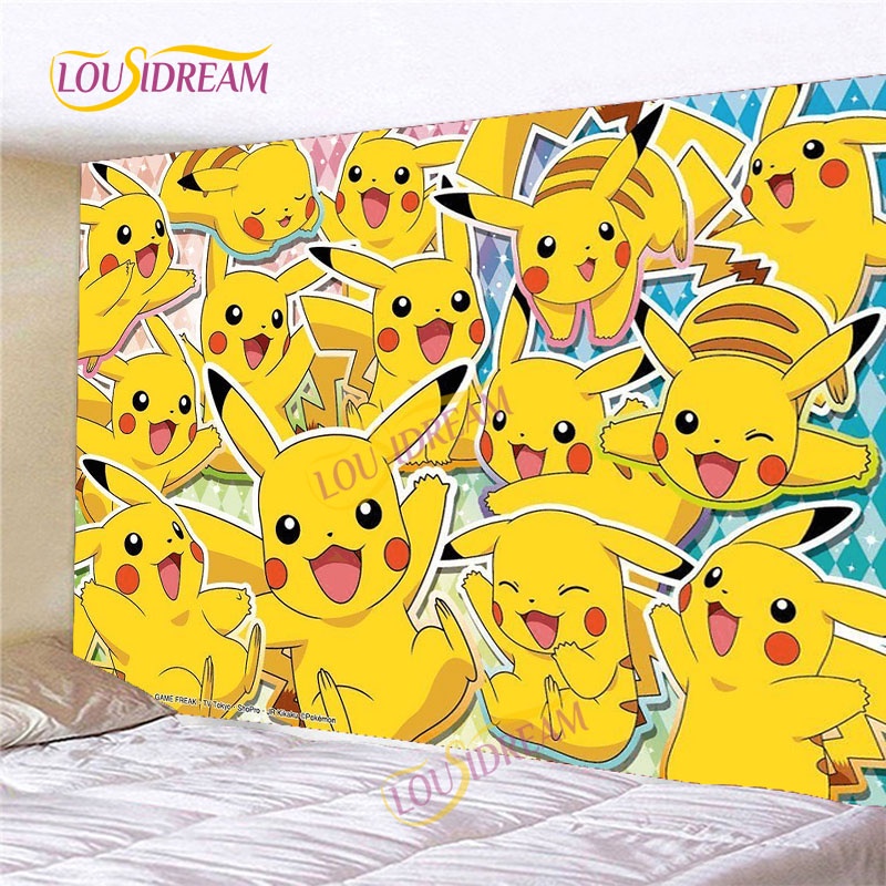 3D Cute Cartoon Pok mon Tapestry Children s Bedroom Wall Japanese