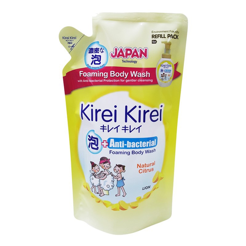 Kirei Kirei Anti-bacterial Foaming Body Wash Refill, Natural Citrus ...