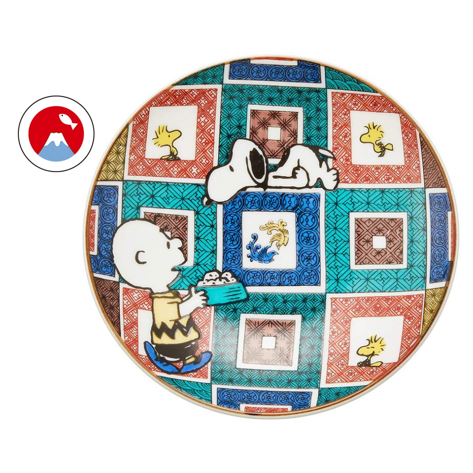 Snoopy KutaniYaki Mame Dish, Stone Pavement Pattern[direct from Japan] Shopee Singapore
