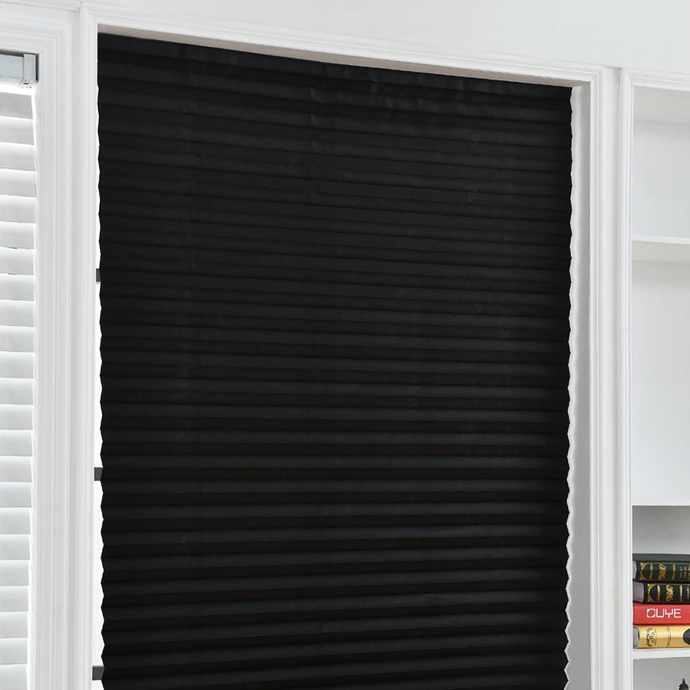 SelfAdhesive Pleated Blinds Half Blackout Bathroom Windows Curtains