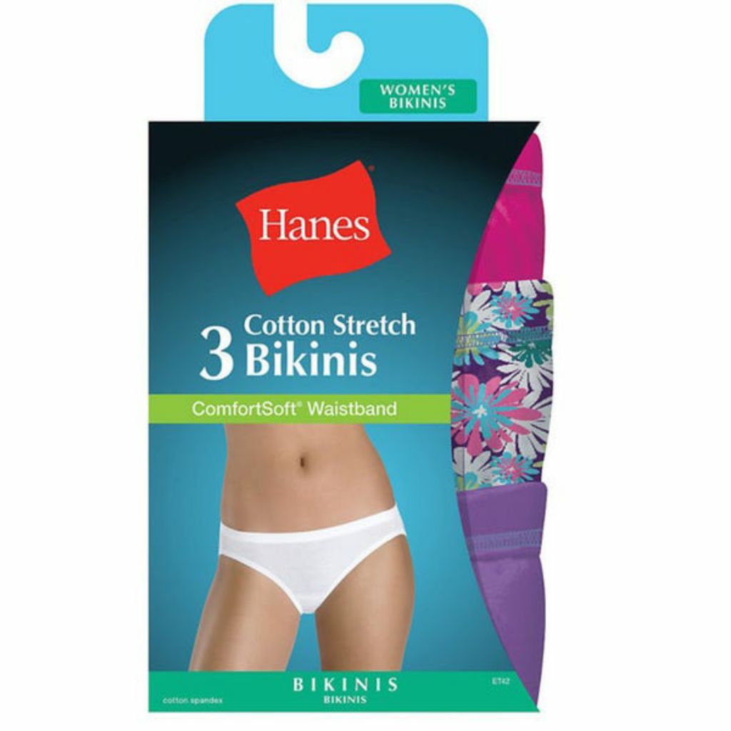 Women Ladies Cotton Stretch Bikini Panty 3pc Pack Underwear