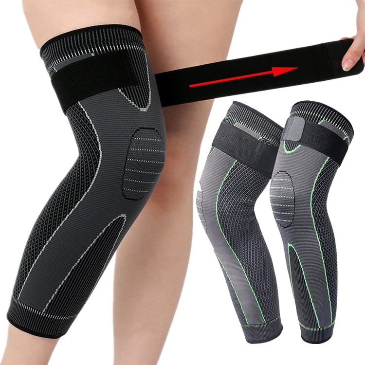 Aolikes Adjustable Full Leg Brace with Elastic Strap Sports Long Leg Knee  Support Compression Sleeve - China Knee Brace and Knee Support price