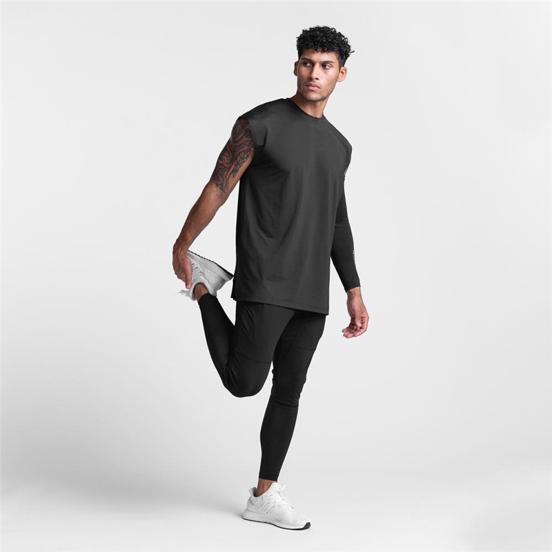 Mens Quickly-drying Sleeveless Shirt Gym Clothing Fitness Tight Vest Workout Tank tops Causal Tanks