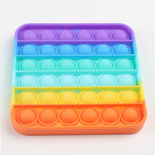 New Rainbow Among Us Push Pops Bubble Toy Anti-stress Pop It Fidget Toys  [environmental protection materials]