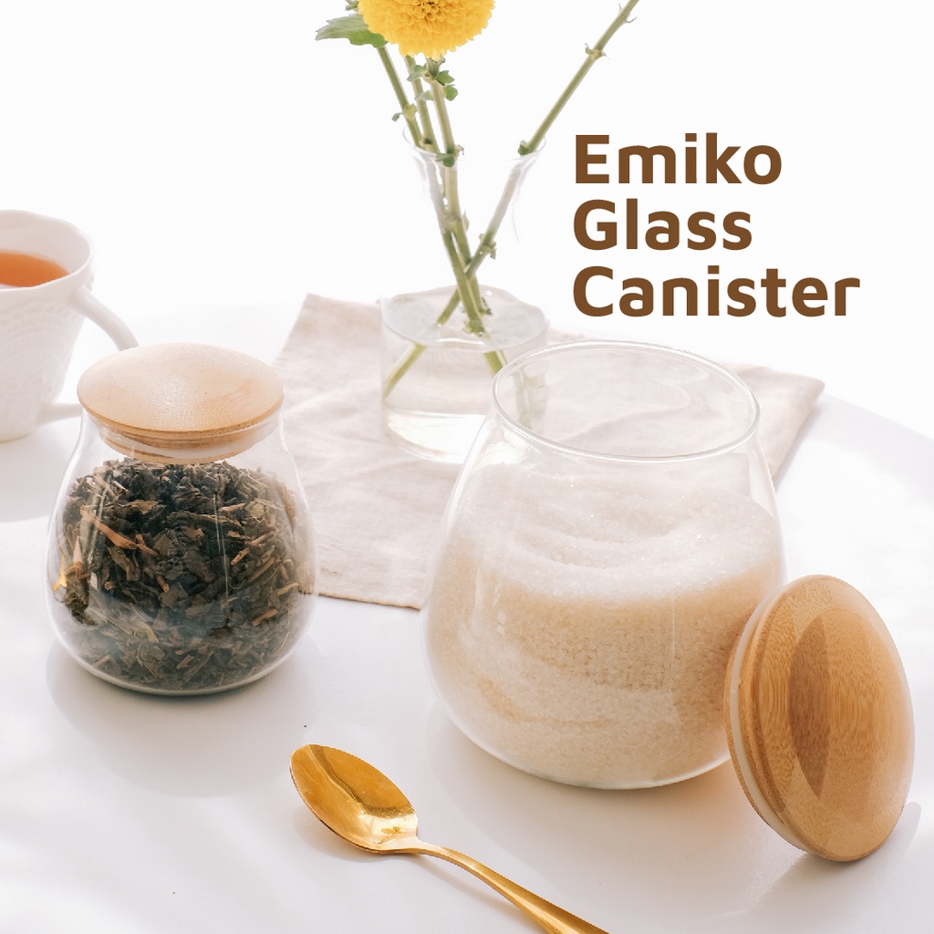 Toples Kaca Bulat Storage Jar Borosilicate Kedap Udara ( dia 6.5-8.5 cm ) - Gambar 3