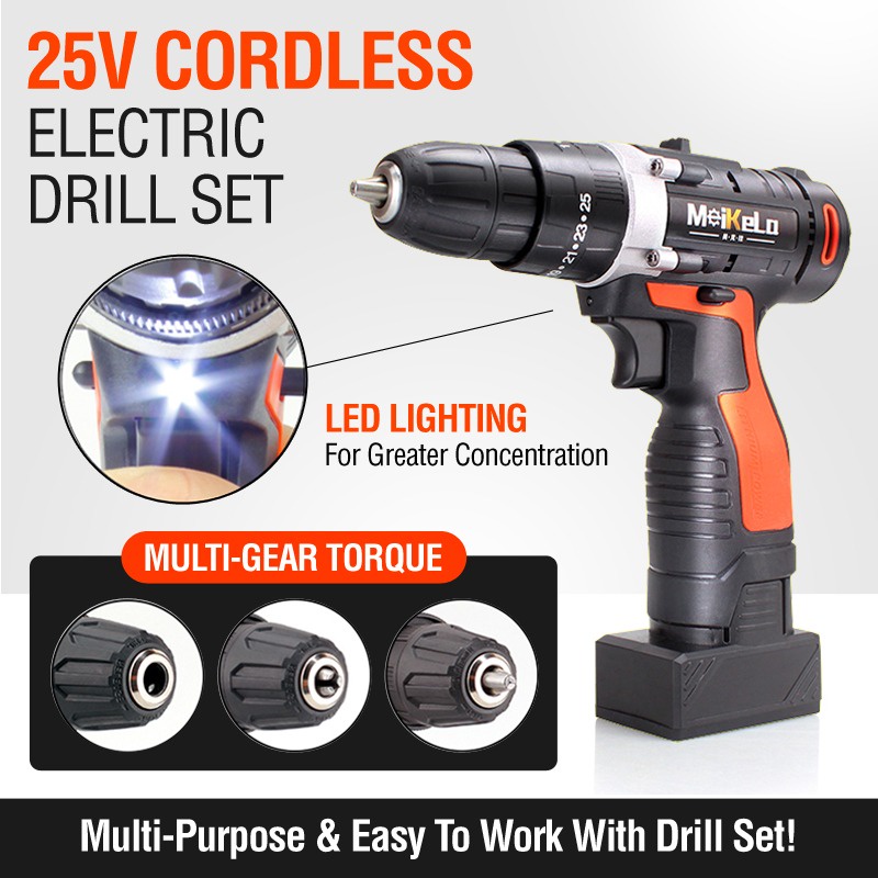25v cordless drill hotsell
