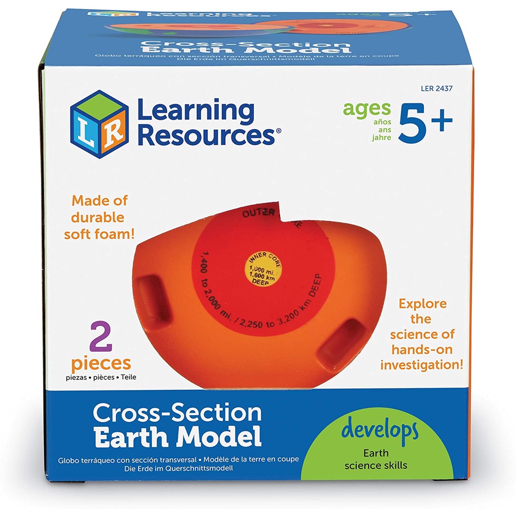 Learning Resources LER2437 Cross-section Earth Model Hands on Earth ...