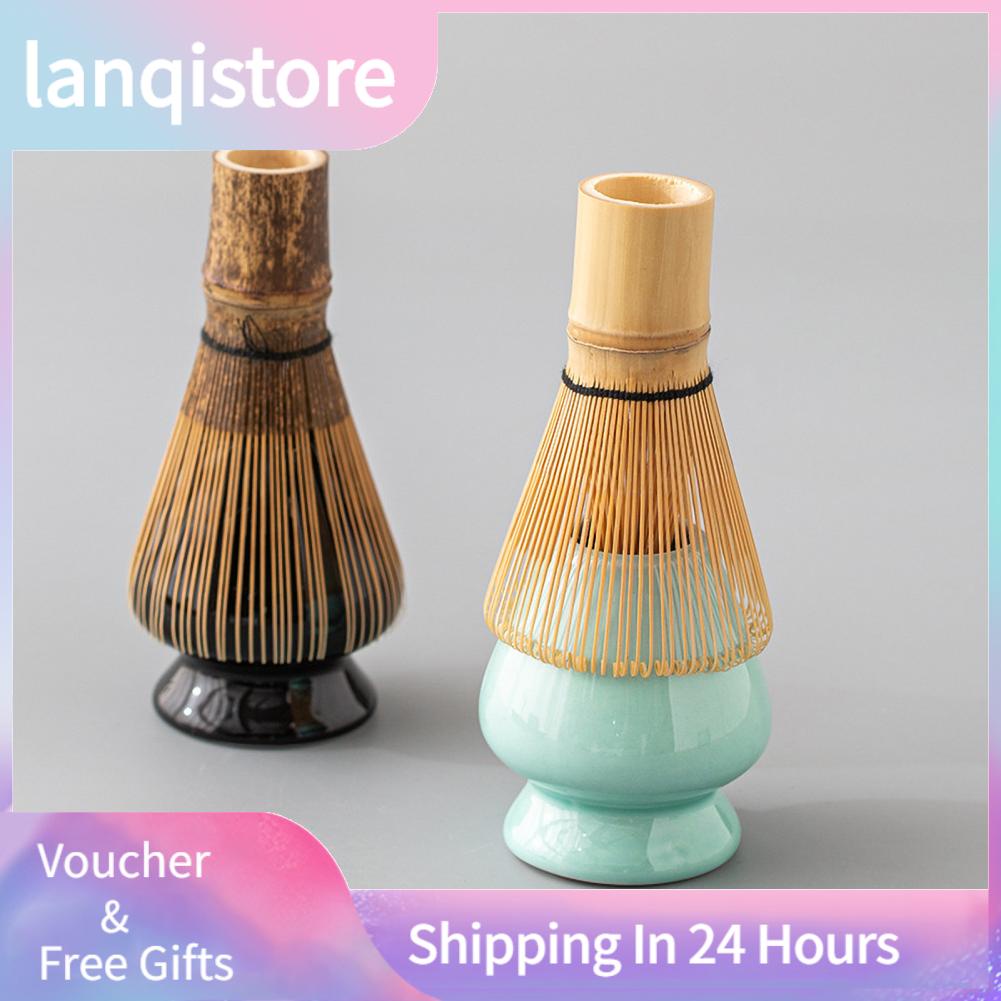 Lanqistore Bamboo Matcha Powder Stirring Whisk Green Tea Brushes Shaker