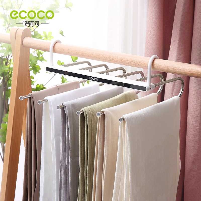 ECOCO Folding Multifunctional Pants Rack Storage Clothing Closet ...