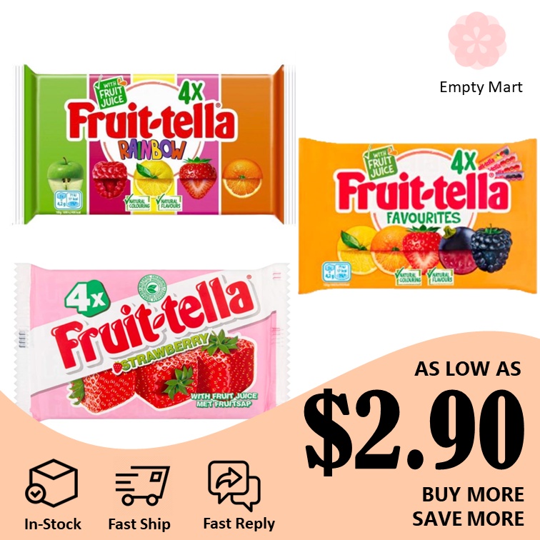 Fruittella Strawberry, Lemon, and Orange Mix | Fruitella Candy | Fruittella  Candy | Fruitella Sweets | Fruitella Summer Fruits |Bag of 4.23 Ounce 