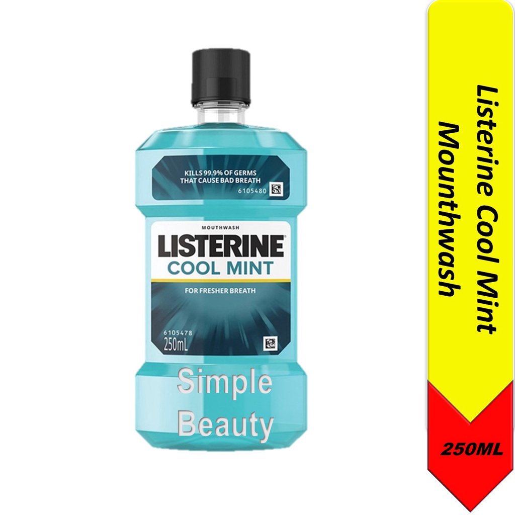 Listerine Cool Mint Mouthwash, 250ML Shopee Singapore