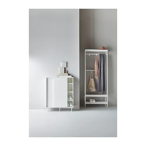 HomePlus MACKAPAR MACKAPAR Coat rack with shoe storage unit 78x193cm Ikea Shopee Singapore