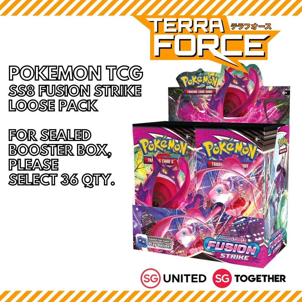 Pokemon TCG SS8 Fusion Strike Loose Pack / Sealed Booster Box (36 Packs) |  Shopee Singapore