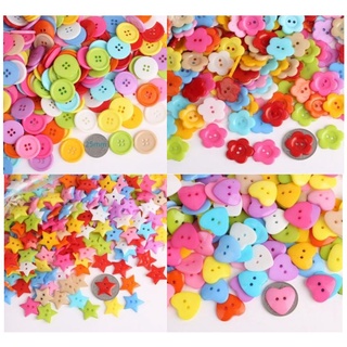 100PCS Star buttons Mixed color Plastic buttons diy buttons